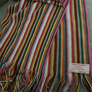 NARDI & TAGLIAFERRI made in Italy Multicolored Knit Fringed Scarf